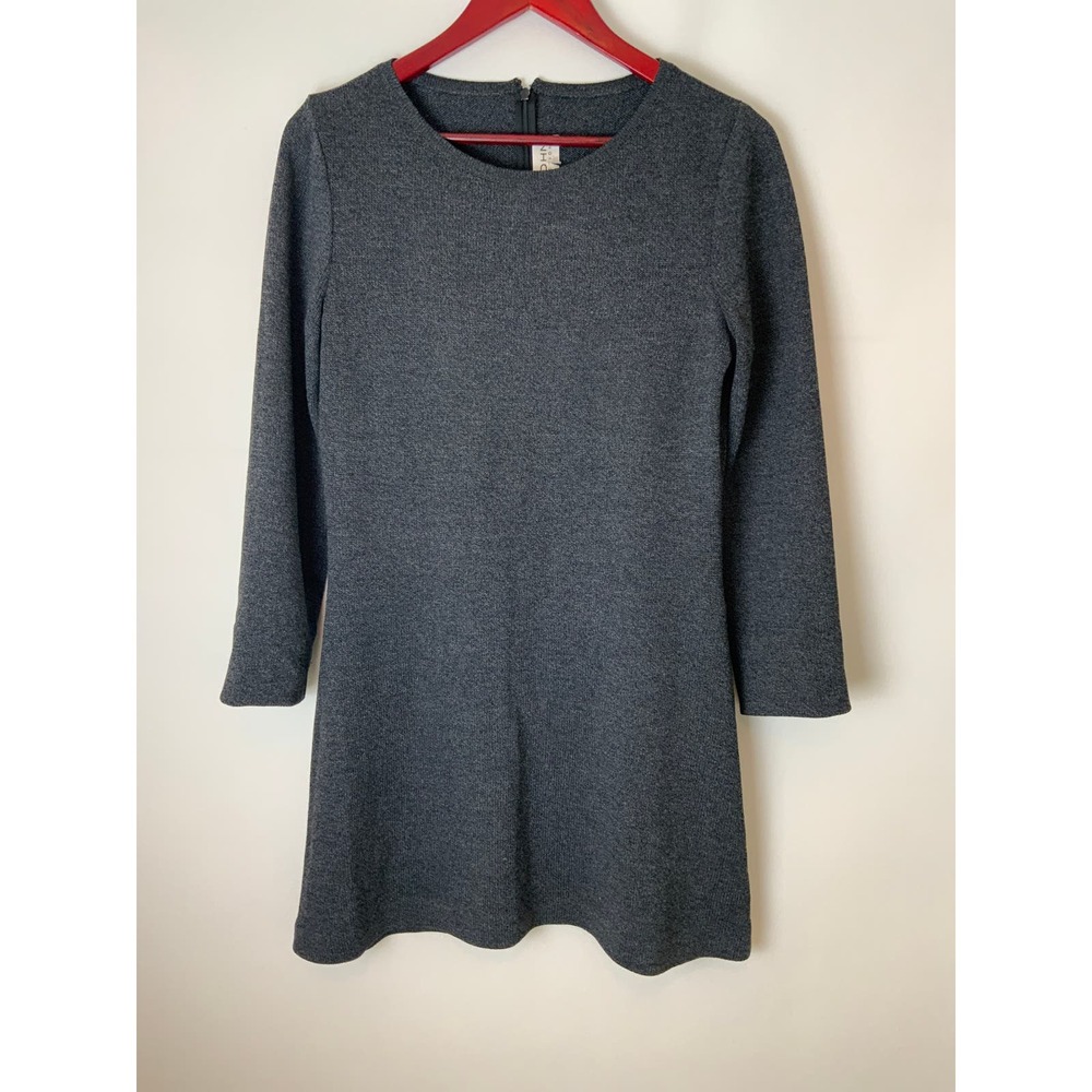 St. John Womens Knit Dress Size 4 Black Gray